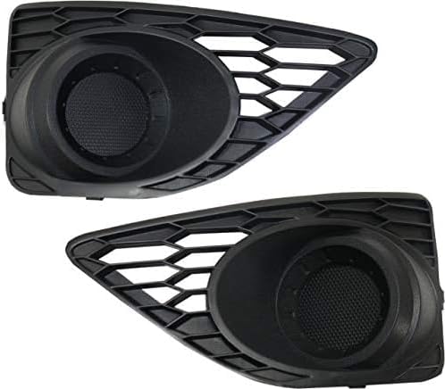 Set Of 2 Front Fog Light Cover Primed Left Driver & Right Passenger Side Direct Replacement Compatible With 2010-2012 Ford Fusion FO1038141 FO1039141 AE5Z17E810FA AE5Z17E811FA