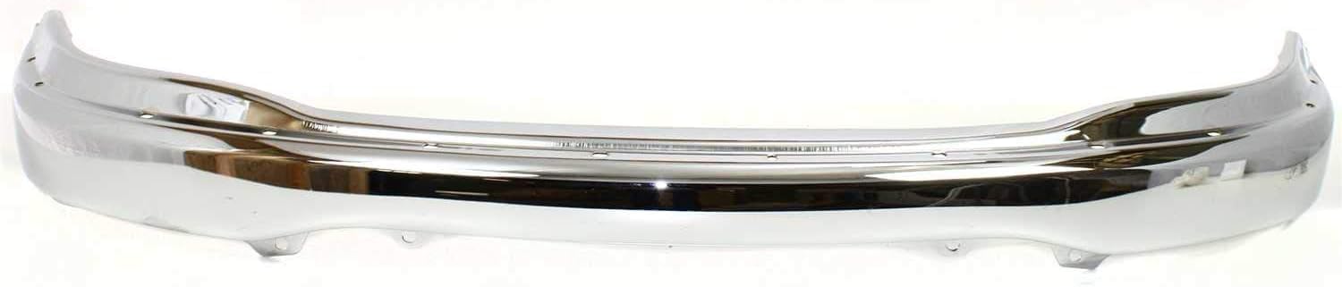 Front Bumper Chrome + Lower Valance Textured + Brackets Left Driver & Right Passenger Side Direct Replacement Compatible With 1999-2002 Ford Expedition / 1999-2003 F-150 FO1067129