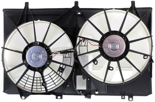 Front Radiator Dual Fan Assembly Without Control Module Direct Replacement Compatible With 2011-2013 Toyota Sienna TO3115167 163630V120-PFM 163630V110 163610P150 163610P160 167110V090