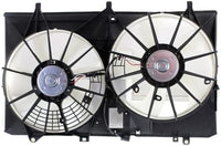 Front Radiator Dual Fan Assembly Without Control Module Direct Replacement Compatible With 2011-2013 Toyota Sienna TO3115167 163630V120-PFM 163630V110 163610P150 163610P160 167110V090