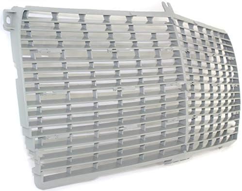 Front Grille Insert Silver Plastic Direct Replacement Compatible With 1977-1981 Mercedes Benz 280E / 1978-1985 300CD 1238880923