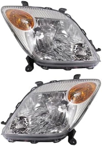 Set Of 2 Front Head Light Assembly Lens And Housing Left Driver & Right Passenger Side Direct Replacement Compatible With 2006 Scion xA SC2519105 SC2518105 8113052651 8117052641