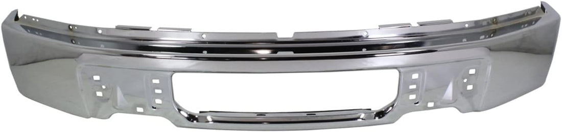 Front Bumper Face Bar Chrome Steel Direct Replacement Compatible With 2009-2014 Ford F-150 FO1002412 9L3Z17757A