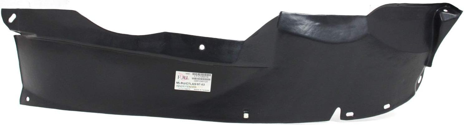 Front Fender Liner Rear Section Left Driver Side Direct Replacement Compatible With 1997-2003 Chevrolet Malibu / 2004-2005 Classic / 1997-1999 Oldsmobile Cutlass GM1248120 22603519