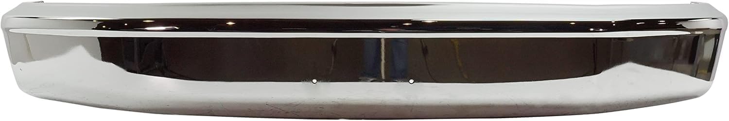 Front Bumper Face Bar Chrome Without Molding Holes Direct Replacement Compatible With 1992-1997 Ford F-Series FO1002236 F2TZ17757A