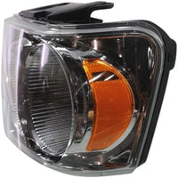Set Of 2 Front Headlight Assembly With Chrome Interior Left Driver & Right Passenger Side Direct Replacement Compatible With 2007-2009 Dodge Durango CH2518121 CH2519121 55078017AI