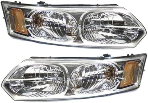 Set Of 2 Front Headlight Assembly Right Passenger & Left Driver Side Direct Replacement Compatible With 2003-2007 Saturn Ion GM2502231 GM2503231 15919399 15919400