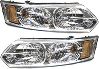 Set Of 2 Front Headlight Assembly Right Passenger & Left Driver Side Direct Replacement Compatible With 2003-2007 Saturn Ion GM2502231 GM2503231 15919399 15919400