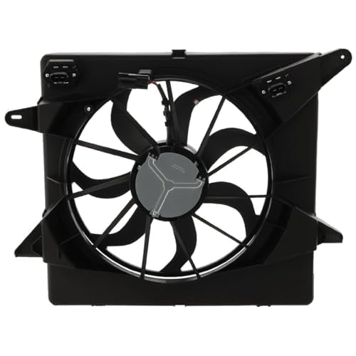 Front Radiator Cooling Fan Assembly Plastic Direct Replacement Compatible with 2010-2016 Cadillac SRX GM3115234 20883034