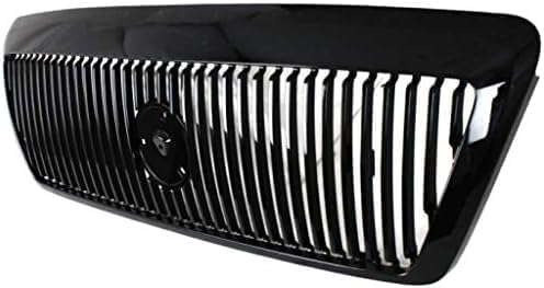 Front Grille Primed Shell and Insert Plastic Direct Replacement Compatible With 2003-2004 Mercury Marauder FO1200409 4W3Z8200AAA