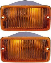 Set Of 2 Front Fender Side-Marker Lamp Lens And Housing Right Passenger & Left Driver Side Direct Replacement Compatible With 1997-2000 Jeep Wrangler CH2520131 55055020AD 55055020AE