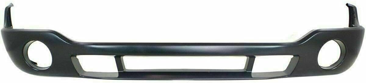 AUTOS PARTS PLUS Front Bumper Chrome Steel With Brackets + Lower Valance Primed With Fog Light Holes Direct Replacement Compatible With GMC Sierra 1500 2500HD 3500 2003-2006 GM1002463 GM1000684