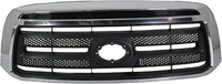 Front Grille Assembly Chrome Shell And Textured Insert Plastic Direct Replacement Compatible With 2010-2013 Toyota Tundra TO1200337 531000C230