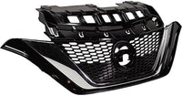 Front Grille Primed Insert Plastic With Chrome Molding Direct Replacement Compatible With 2017-2019 Nissan Versa Note NI1200290 623109ME0A