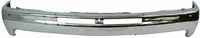 Front Bumper Chrome Steel + Upper Cover + Lower Valance + Brackets Set Left & Right Side Direct Replacement Compatible With Chevrolet Silverado 1500 1999-2002 / Tahoe 2000-2006