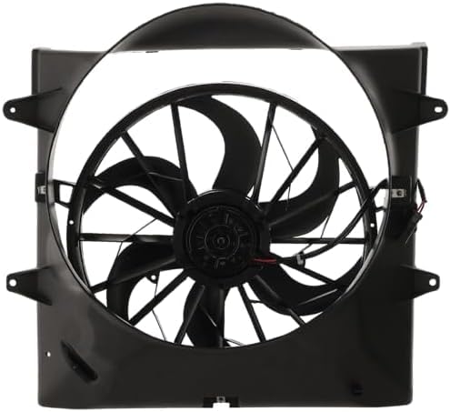 Front Radiator Cooling Fan Assembly Plastic Direct Replacement Compatible with 1999-2003 Jeep Grand Cherokee CH3115110 52079489AB-PFM 52079528AB