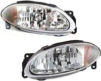 Set Of 2 Front Headlight Assembly Right Passenger & Left Driver Side Direct Replacement Compatible With 1998-2003 Ford Escort FO2502172 FO2503172 XS4Z13008DA XS4Z13008CA