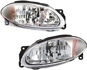 Set Of 2 Front Headlight Assembly Right Passenger & Left Driver Side Direct Replacement Compatible With 1998-2003 Ford Escort FO2502172 FO2503172 XS4Z13008DA XS4Z13008CA