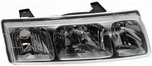 Set Of 2 Front Headlight Assembly With Black Interior Right Passenger & Left Driver Side Direct Replacement Compatible With 2002-2004 Saturn Vue GM2502228 GM2503228 22702945 22702946