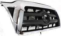 Front Grille Assembly Chrome Shell With Primed Insert Plastic Direct Replacement Compatible With 2005-2008 Toyota Tacoma TO1200268 5310004360