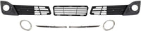Front Bumper Lower Grille Textured + Fog Light Molding + Bezels + Brackets Left Driver & Right Passenger Side Direct Replacement Compatible With 2012-2014 Toyota Camry TO1036129