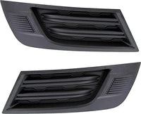 Set Of 2 Front Fog Light Covers Textured Plastic Left Driver & Right Passenger Side Direct Replacement Compatible With 2013-2017 Chevrolet Traverse GM1039151 GM1038151