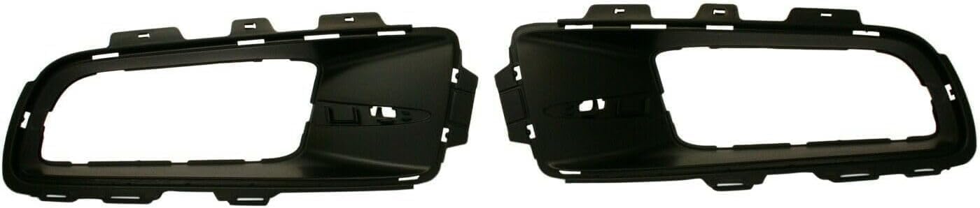 Set Of 2 Front Fog Light Trims Molding Primed With Fog-Light Hole Left Driver & Right Passenger Side Direct Replacement Compatible With 2007-2010 BMW X5 BM1099100 51117172450