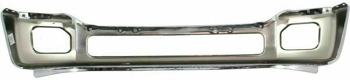 AUTOS PARTS PLUS Front Bumper Chrome Steel + Fog Lights Assembly Left Driver & Right Passenger Side Direct Replacement Compatible With 2011-2016 Ford F-Series Super Duty FO1002416 FO2593230 FO2592230