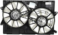 Front Dual Cooling Fan Assembly Plastic with Control Module Direct Replacement Compatible with 2014-2018 Jeep Cherokee CH3115178 68164091AH