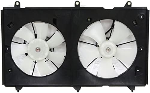 Front Dual Fan Assembly Direct Replacement Compatible with 2003-2007 Honda Accord HO3115121 H160932