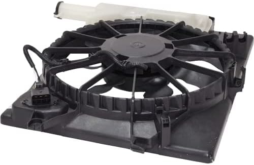 Front A/C Condenser Cooling Fan Assembly Plastic Direct Replacement Compatible with 2011-2013 Hyundai Elantra / 2013-2015 GT / 2014 Kia Forte HY3115133 253803X100