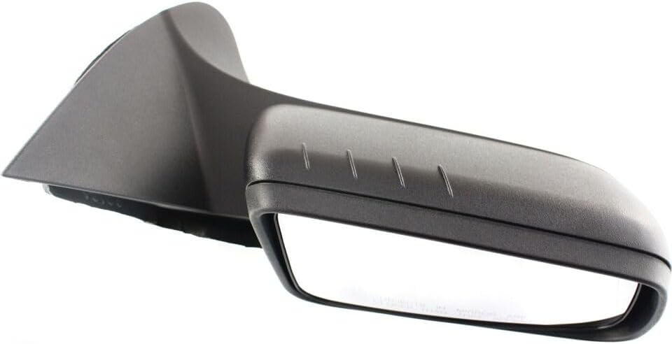 Front Power Mirror Non-Folding Non-Heated Paintable/Textured 2 Caps Right Passenger Side Direct Replacement Compatible With 2008-2011 Ford Focus FO1321318 FO1321403 8S4Z17682BA-PFM