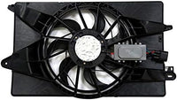 Front Radiator Cooling Single Fan Assembly Plastic Direct Replacement Compatible with 2015-2017 Chrysler 200/2014-2019 Jeep Cherokee CH3115179 CH3115180 68205996AC 68197298AB