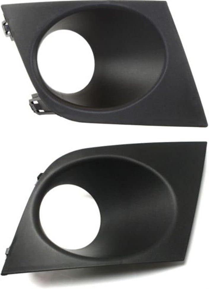 Set Of 2 Front Fog Light Molding Primed Plastic Right Passenger & Left Driver Side Direct Replacement Compatible With 2007-2012 Nissan Versa NI1039112 NI1038112 62256EM30B 62257EM30B