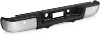 Rear Bumper Face Bar & Step Pad Chrome Steel Direct Replacement Compatible With 2007-2013 Chevrolet Silverado/GMC Sierra 1500 GM1103148 20899360-PFM