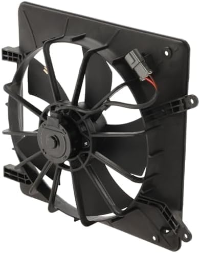 Front Radiator Single Fan Assembly Plastic Left Driver Side Direct Replacement Compatible With 1998-2002 Honda Accord HO3115103 19015PAAA01-PFM 19020PAAA01