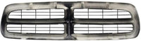 AUTOS PARTS PLUS Front Bumper Upper Grille Primed Shell & Insert Direct Replacement Compatible With 1997-2004 Dodge Dakota / 1998-2003 Durango CH1200200 05179422AA