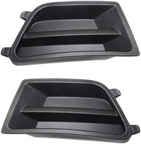 Set Of 2 Front Fog Lamp Cover Textured Without Fog Lights Hole Left Driver & Right Passenger Side Direct Replacement Compatible With 2010-2012 Ford Mustang FO1039137 FO1038137