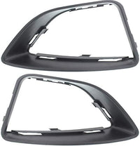 Set Of 2 Front Fog Lamp Molding Textured Left Driver & Right Passenger Side Direct Replacement Compatible With 2010-2012 Ford Fusion FO1039121 FO1038121 AE5Z17E810EA