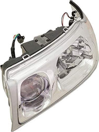Set Of 2 Front Head Lights Assembly Halogen Plastic Left Driver & Right Passenger Side Direct Replacement Compatible With 1998-2002 Lincoln Town Car FO2502158 FO2503158