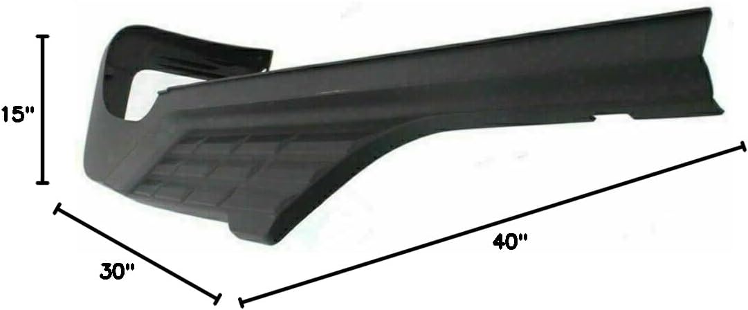 ear Bumper Center + Outer Step Pads Right Passenger & Left Driver Side Direct Replacement Compatible With 2007-2014 Chevrolet Silverado/GMC Sierra 2500HD 3500HD GM1191129