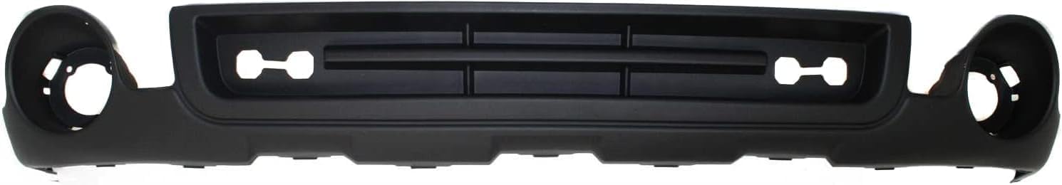 Front Lower Valance Air Deflector With Fog Light Holes + Extension Textured Direct Replacement Compatible With GMC Sierra 1500 2007-2013 GM1015100 GM1092211 15131299 15917769