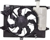 Front A/C Condenser Cooling Fan Assembly Plastic Direct Replacement Compatible with 2011-2013 Hyundai Elantra / 2013-2015 GT / 2014 Kia Forte HY3115133 253803X100
