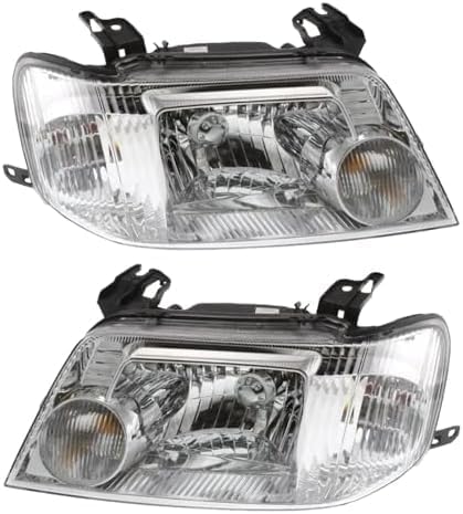 Set Of 2 Front Headlight Assembly Right Passenger & Left Driver Side Direct Replacement Compatible With 2005-2007 Mercury Mariner FO2502223 FO2503223 5E6Z13008BA 5E6Z13008AA