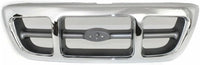 Front Grille Chrome Shell & Gray Insert Direct Replacement Compatible With 1988-2000 Ford Ranger FO1200341 F87Z8200KAA