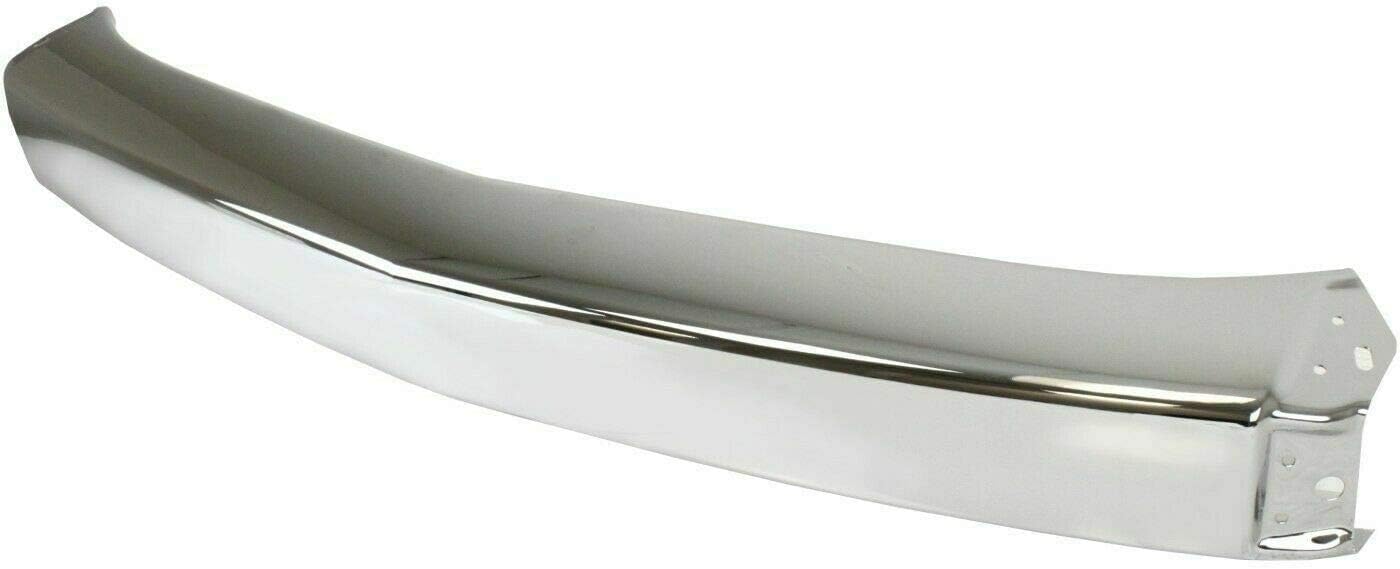 Front Bumper Chrome Steel + Lower Valance Extension Textured + End Caps Primed Direct Replacement Compatible With 2007-2013 Chevrolet Silverado 1500 GM1092191 GM1092192 GM1002830