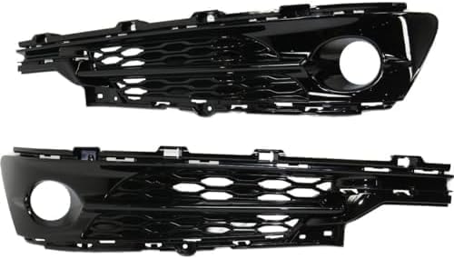 Set Of 2 Front Fog Light Molding Primed Plastic Right Passenger & Left Driver Side Direct Replacement Compatible With 2015-2017 Acura TLX AC1039107 AC1038107 71102TZ3A20 71107TZ3A20