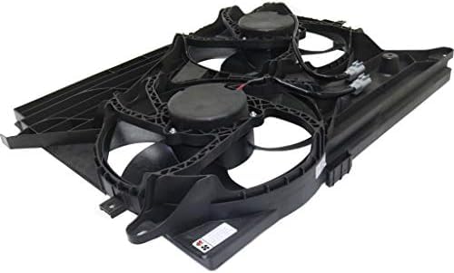 Front Radiator Cooling Dual Fan Plastic Direct Replacement Compatible with 2008-2010 Saturn Vue / 2012 Chevrolet Captiva Sport GM3115218 89019135-PFM,89019138,89019134