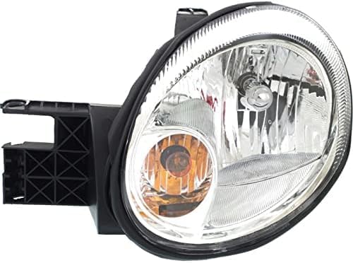 Set Of 2 Front Head Lights Assembly Halogen With Chrome Interior Right Passenger & Left Driver Side Direct Replacement Compatible With 2003-2005 Dodge Neon CH2502151 CH2503151