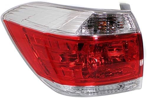 Tail Light Assembly Left Driver Side Direct Replacement Compatible With 2011-2013 Toyota Highlander TO2800185 815600E070